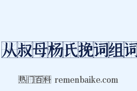 从叔母杨氏挽词组词是什么意思的图片